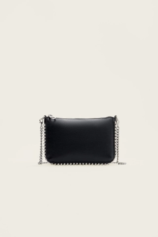 Women Black Mini Beaded Bag Elegant Evening and Daily Mini Handbag